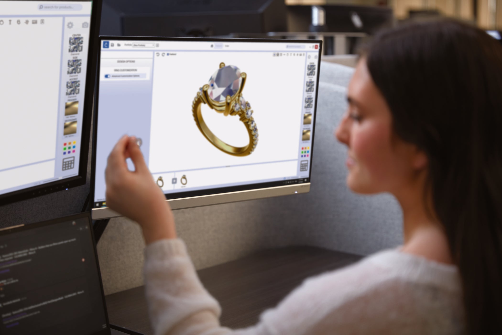 Designing a ring in real time