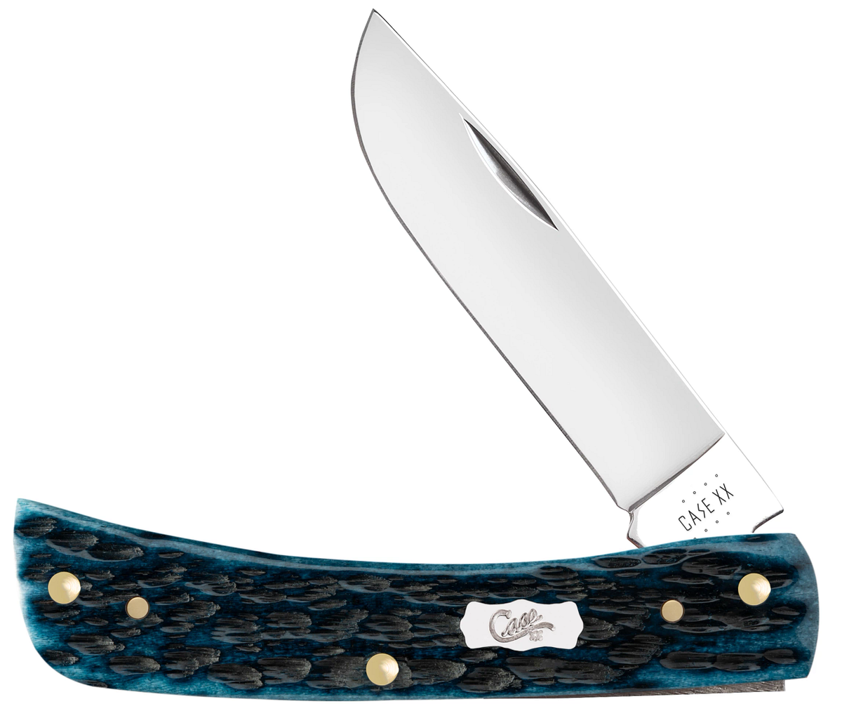 51854 Pocket Worn® Peach Seed Jig Mediterranean Blue Bone Sod Buster® Jr